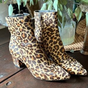 Dolce Vita Leopard Print Ankle Booties